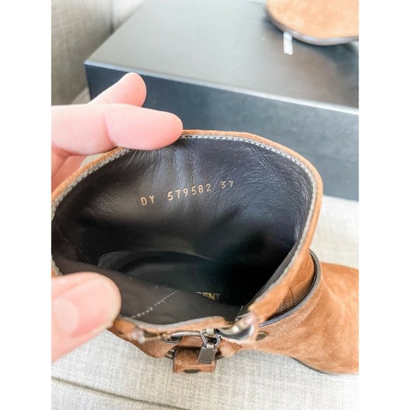 NIB Saint Laurent West 45 Strap Zip Boot - 7 - Picture 11 of 12